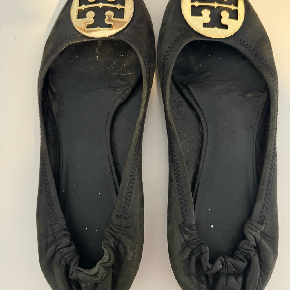 Tory Burch Black Flats